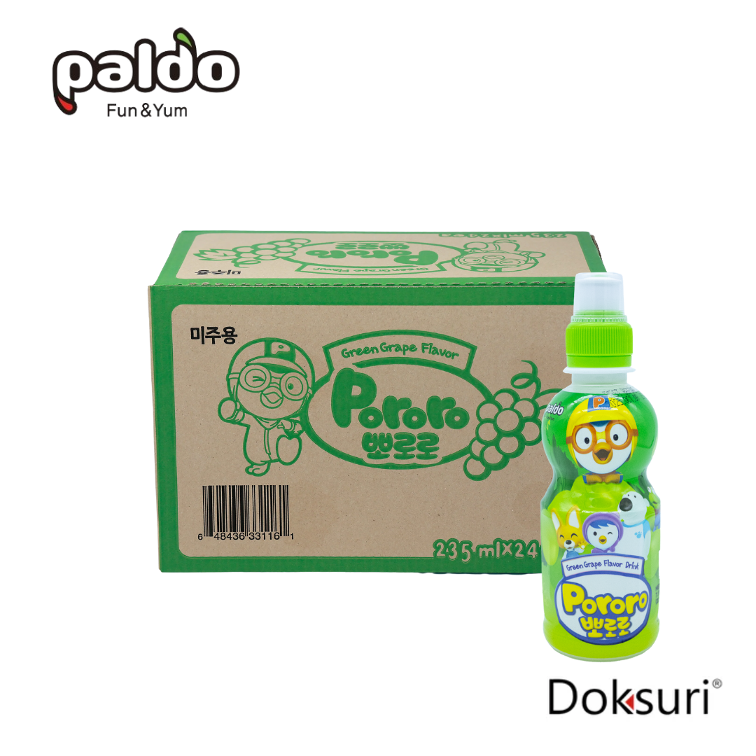 Caja Paldo Pororo Uva Verde 235ml 24 piezas