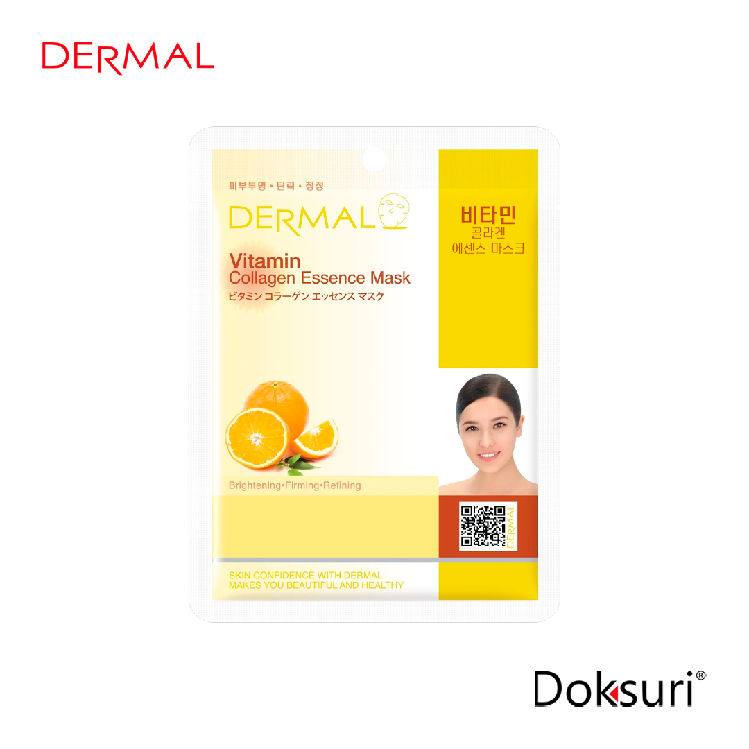 Dermal Mascarilla Coreana Facial Colágeno y Vitaminas