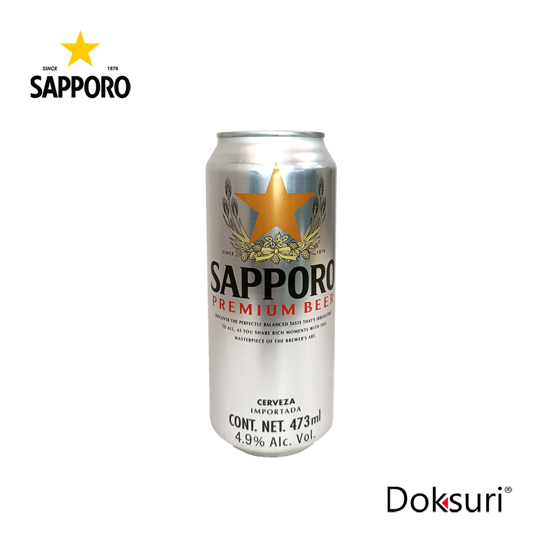 Sapporo Cerveza Premium de Lata 473ml
