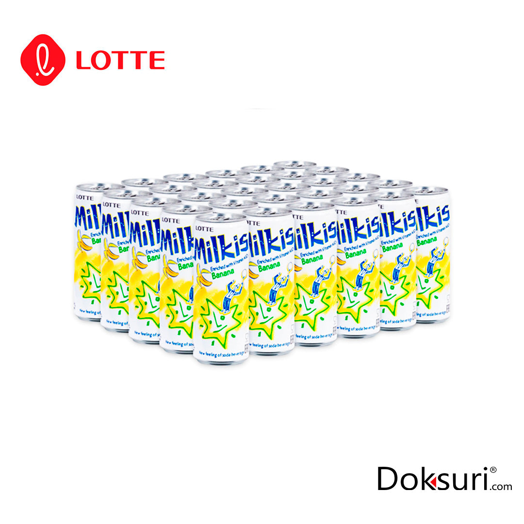 Lotte Milkis Banana 250 ml Caja con 30 pzs