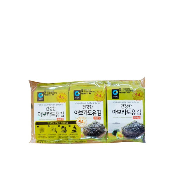Chung Jung One Snack Alga Marina Sabor Aceite de Aguacate 4g 3pack