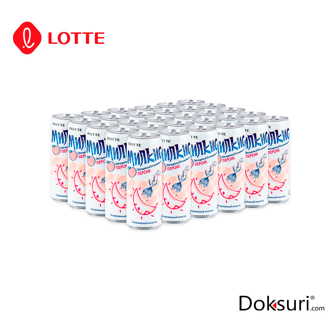 Lotte Milkis Durazno 250 ml Caja 30pzs