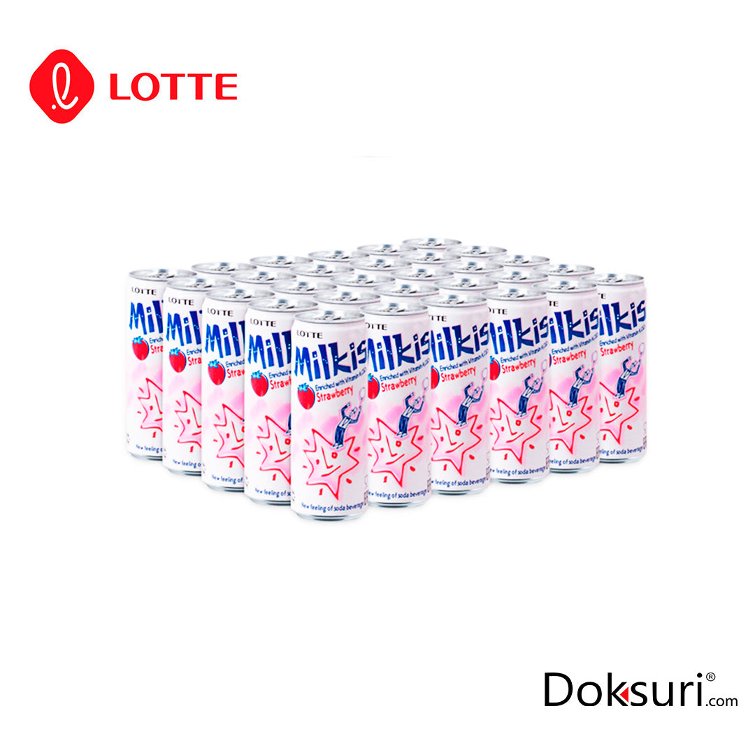 Lotte Milkis Fresa 250ml Caja 30 pzs