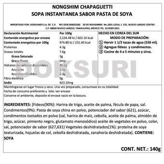 Nongshim Chapaguetti 140 gr